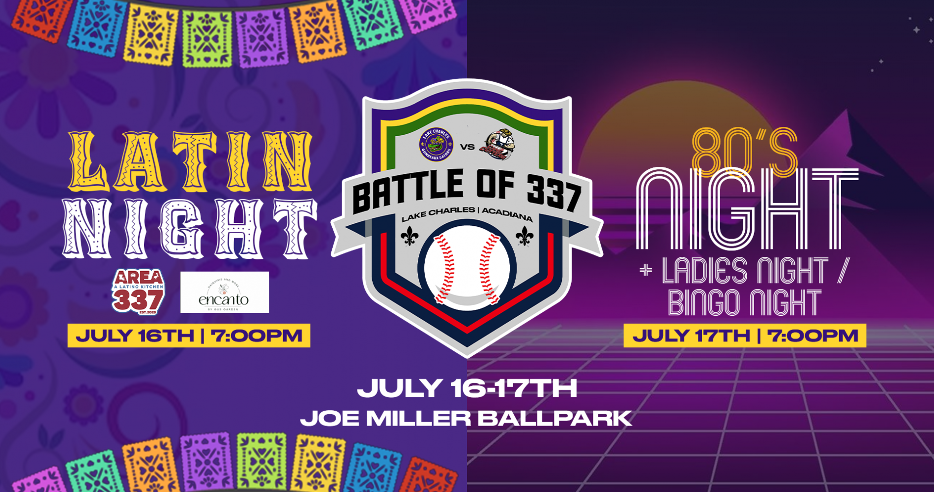 Battle of 337 returns to town this Tuesday and Wednesday, headlined by Latin Night & 80’s Night