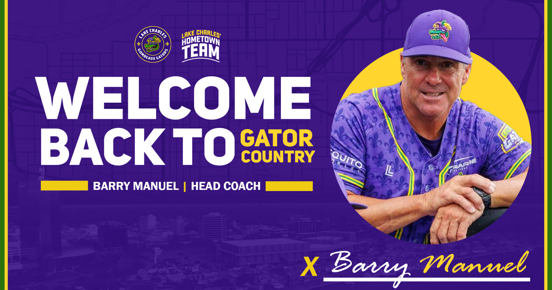 Barry Manuel Named Head Coach of the Lake Charles Gumbeaux Gators for the 2025 Season